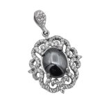 گردنبند حدید صینی زنانه نقره طرح رعنا + حکاکی