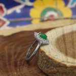 انگشتر یشم نقره زنانه طرح حمیده - Image 3