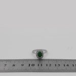 انگشتر یشم نقره زنانه طرح حدیثه - Image 4