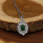 گردنبند یشم نقره زنانه طرح فریال - Image 2