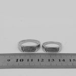 ست حلقه نقره زنانه و مردانه طرح شادی - Image 4