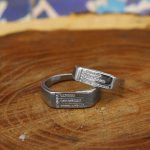 ست حلقه نقره زنانه و مردانه طرح شادی - Image 2