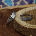 ست حلقه نقره زنانه و مردانه طرح شادی - Image 3