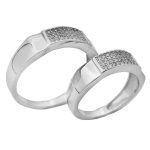 ست حلقه نقره زنانه و مردانه طرح کیهان