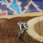 انگشتر چند سنگ نقره زنانه طرح رزالین - Image 3