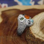 انگشتر چند سنگ نقره زنانه و مردانه دست ساز طرح مسیح + حرز امام جواد (ع) - Image 2