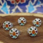 انگشتر چند سنگ نقره زنانه و مردانه دست ساز طرح مسیح + حرز امام جواد (ع) - Image 6