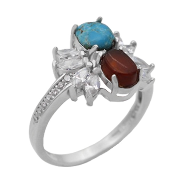 16-1-157several-stones-shirin-woman-ring (1) انگشتر چند سنگ زنانه نقره فاخر