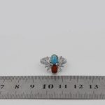 انگشتر چند سنگ نقره زنانه طرح شیرین - Image 4