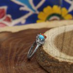 انگشتر چند سنگ نقره زنانه طرح آتنا - Image 3