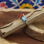 انگشتر چند سنگ نقره زنانه طرح نیره - Image 3