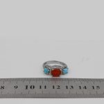 انگشتر چند سنگ نقره زنانه طرح نیره - Image 4