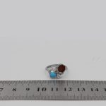 انگشتر چند سنگ نقره زنانه طرح ساناز - Image 4