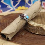 انگشتر چند سنگ نقره زنانه طرح ساناز - Image 3