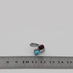 انگشتر چند سنگ نقره زنانه طرح حنا - Image 4