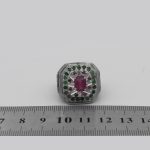 انگشتر چند سنگ نقره مردانه دست ساز طرح رهام - Image 5