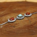 دستبند چند سنگ نقره زنانه طرح مهبد - Image 3