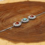 دستبند چند سنگ نقره زنانه طرح آرزو - Image 3