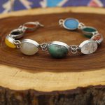 دستبند چند سنگ نقره زنانه طرح یکتا - Image 2