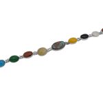 دستبند چند سنگ نقره زنانه طرح مروارید