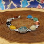 دستبند چند سنگ نقره زنانه طرح مروارید - Image 2