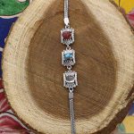 دستبند چند سنگ نقره زنانه طرح نوش آفرین - Image 2