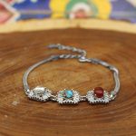 دستبند چند سنگ نقره زنانه طرح نوش آفرین - Image 3