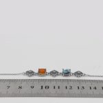 دستبند چند سنگ نقره زنانه طرح خجسته - Image 4