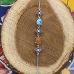 دستبند چند سنگ نقره زنانه طرح خجسته - Image 2