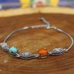 دستبند چند سنگ نقره زنانه طرح هستی - Image 2