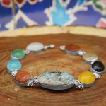 دستبند چند سنگ نقره زنانه طرح المیرا - Image 3