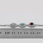 دستبند چند سنگ نقره زنانه طرح فهیمه - Image 4