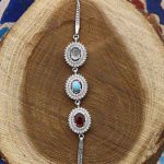 دستبند چند سنگ نقره زنانه طرح فهیمه - Image 2