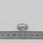 انگشتر توپاز الماس تراش نقره زنانه طرح تمنا - Image 4