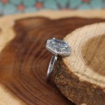 انگشتر توپاز الماس تراش نقره زنانه طرح درسا - Image 2