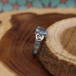 انگشتر توپاز الماس تراش نقره زنانه طرح فروزان - Image 2