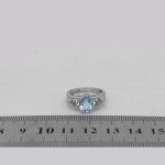 انگشتر توپاز الماس تراش نقره زنانه طرح فروزان - Image 4