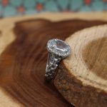 انگشتر توپاز الماس تراش نقره زنانه طرح میترا - Image 2