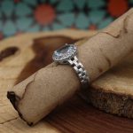 انگشتر توپاز الماس تراش نقره زنانه طرح میترا - Image 3