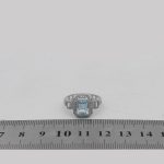 انگشتر توپاز الماس تراش نقره زنانه طرح لادن - Image 4