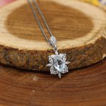 نیم ست توپاز الماس تراش زنانه نقره طرح المیرا - Image 3