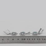 نیم ست توپاز الماس تراش زنانه نقره طرح المیرا - Image 4