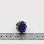 انگشتر لاجورد نقره مردانه طرح کوهیار - Image 5