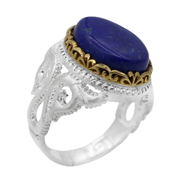 19-1-045 lapis-lazui-noyan-man-ring(1) زیباترین انگشتر لاجورد ظریف