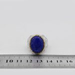 انگشتر لاجورد نقره مردانه طرح نویان - Image 5