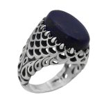 انگشتر لاجورد نقره مردانه طرح شهرام