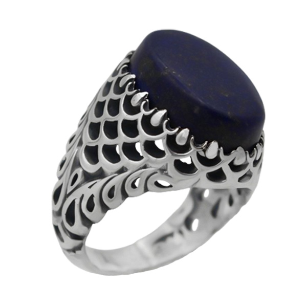 19-1-046 lapis-lazui-shahram-man-ring(1) انگشتر لاجورد مردانه نقره خاص
