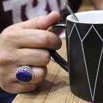 انگشتر لاجورد نقره مردانه طرح شهرام - Image 3