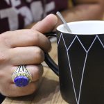 انگشتر لاجورد نقره مردانه طرح یاشار - Image 4