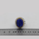 انگشتر لاجورد نقره مردانه طرح یاشار - Image 5